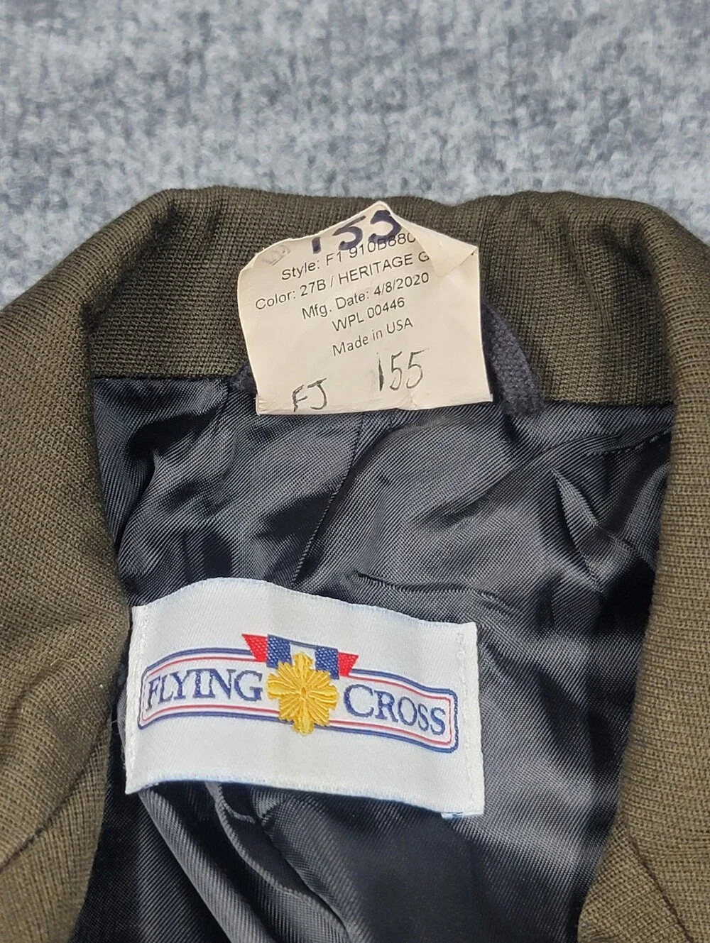 Flying Cross Army AGSU Service Coat 40R-A Army Dress Coat With Patches & Pins